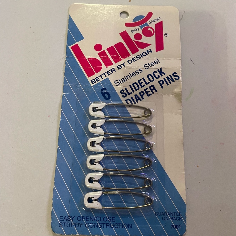 Stainless Steel Diaper Pins - Silver